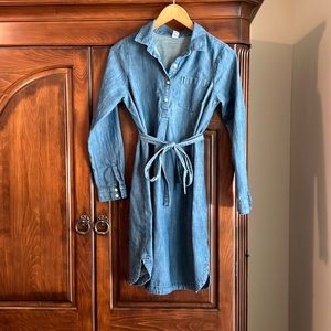 Maternity denim dress